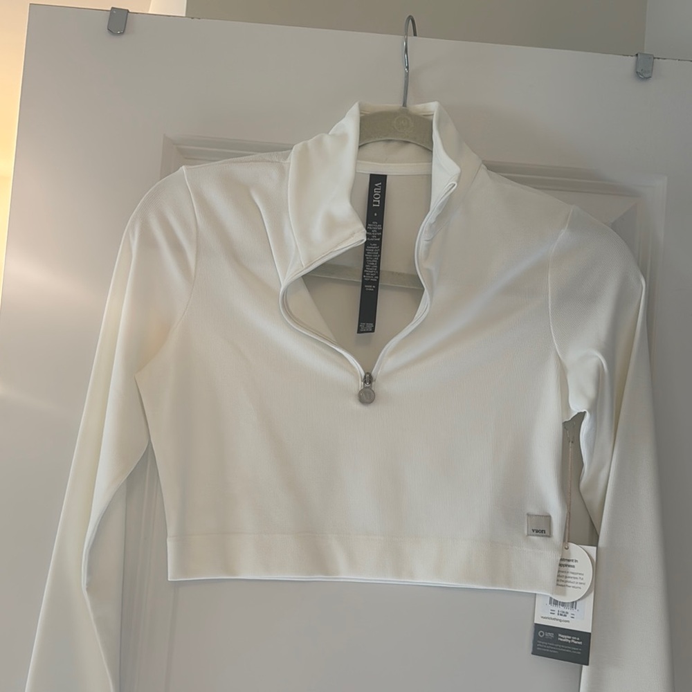 White Women's Zip-Up Top